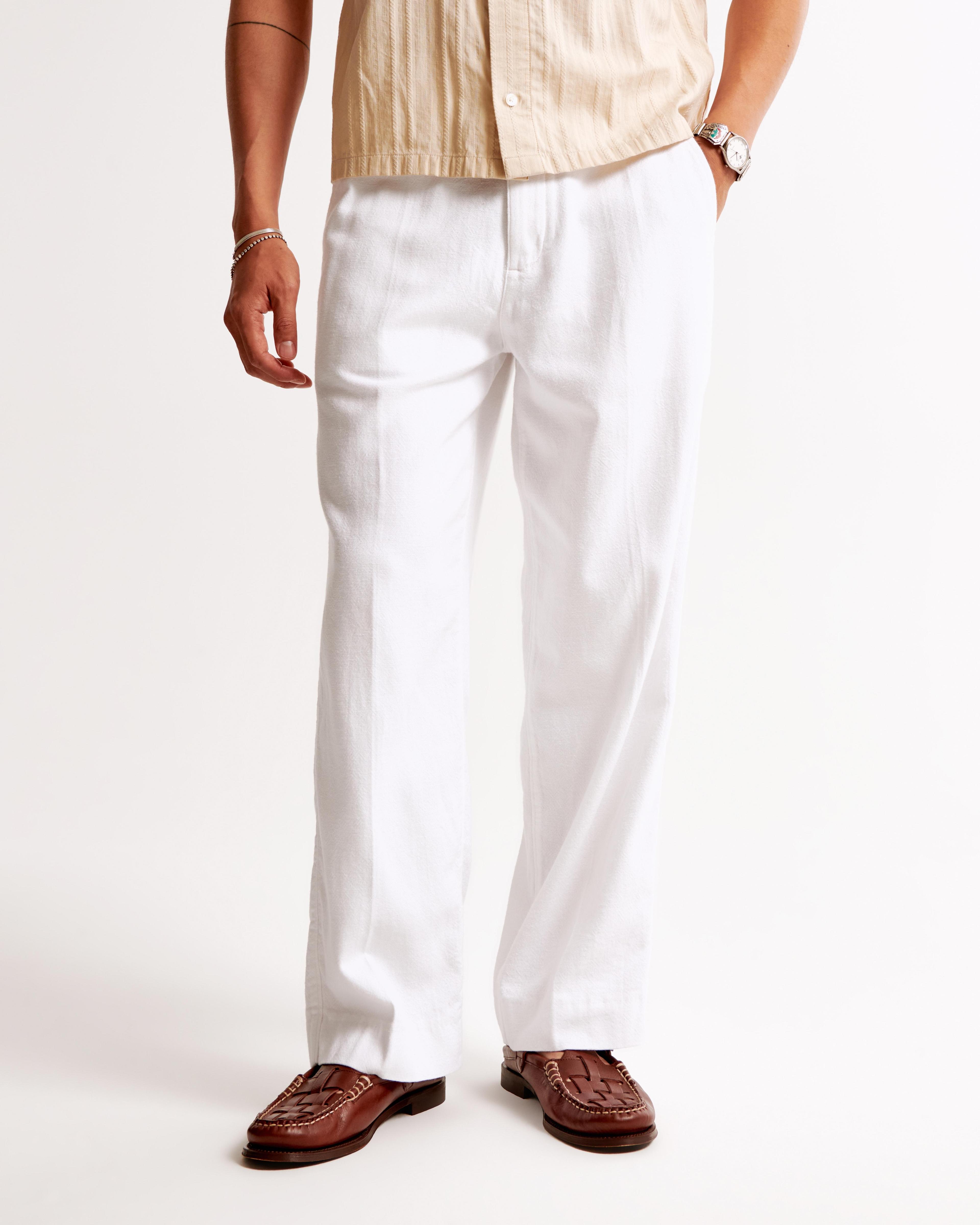 Baggy Linen-Blend Trouser Product Image