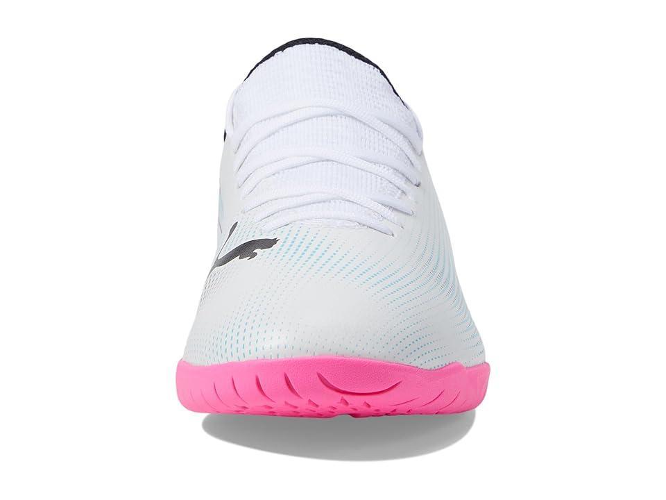 PUMA Future 7 Play Indoor Training (PUMA White/PUMA /Poison Pink) Men's Shoes Product Image