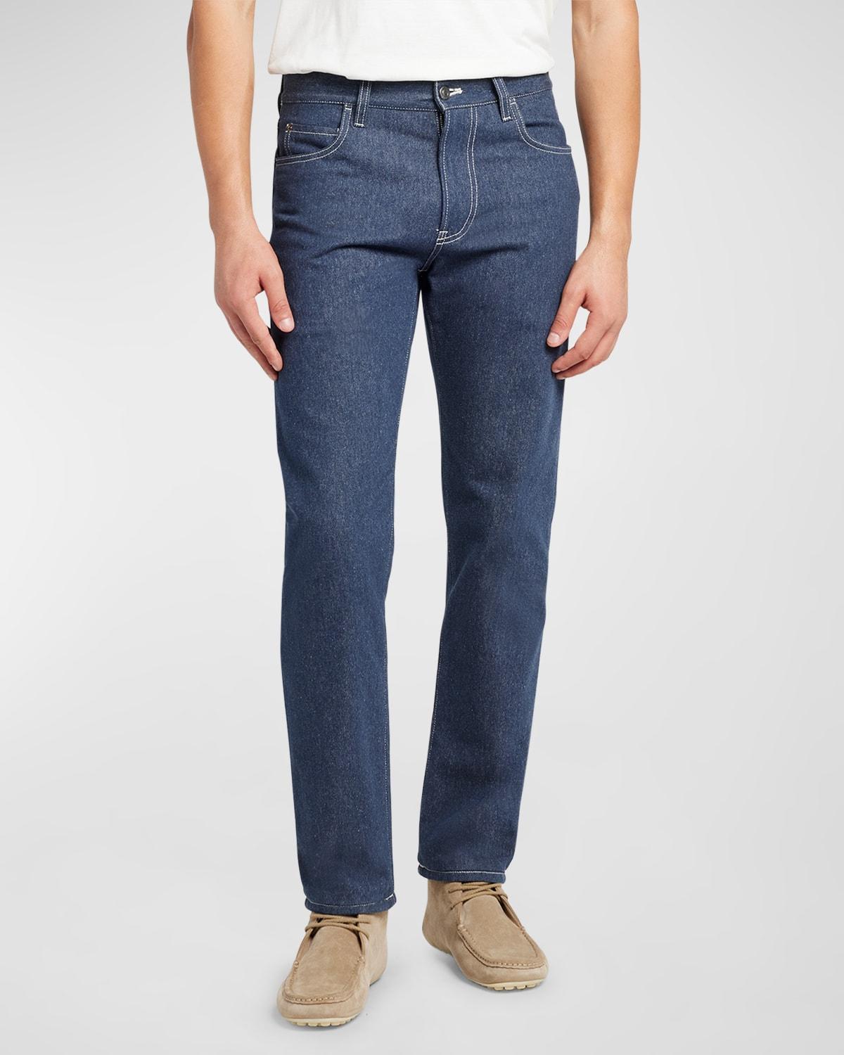 Mens Quarona Linen Denim 5-Pocket Pants Product Image