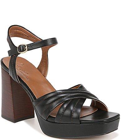 Naturalizer 27 EDIT Jaime Leather Criss Cross Ankle Strap Platform Dress Pumps Product Image