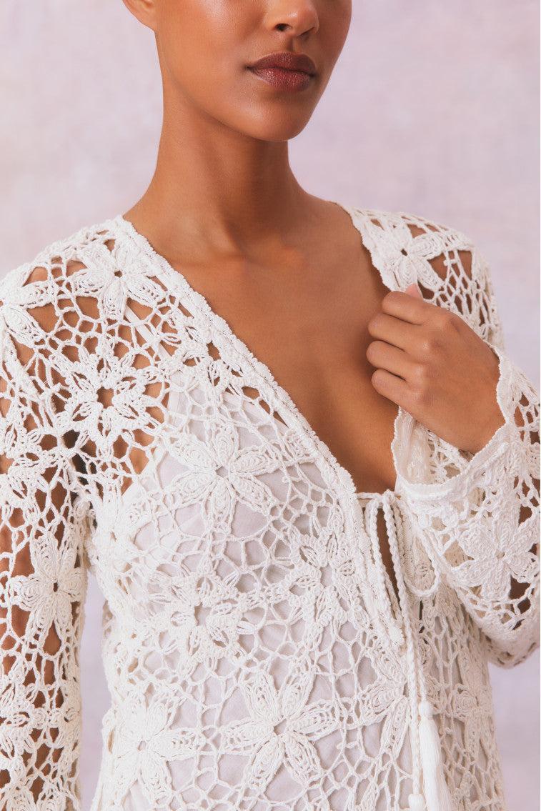 Lorne Cotton Crochet Maxi Dress Product Image