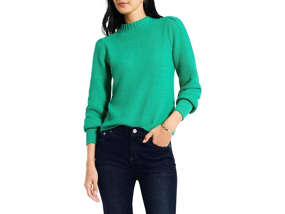 NIC+ZOE Waffle Stitch Sweater (Fern) Women's Sweater Product Image