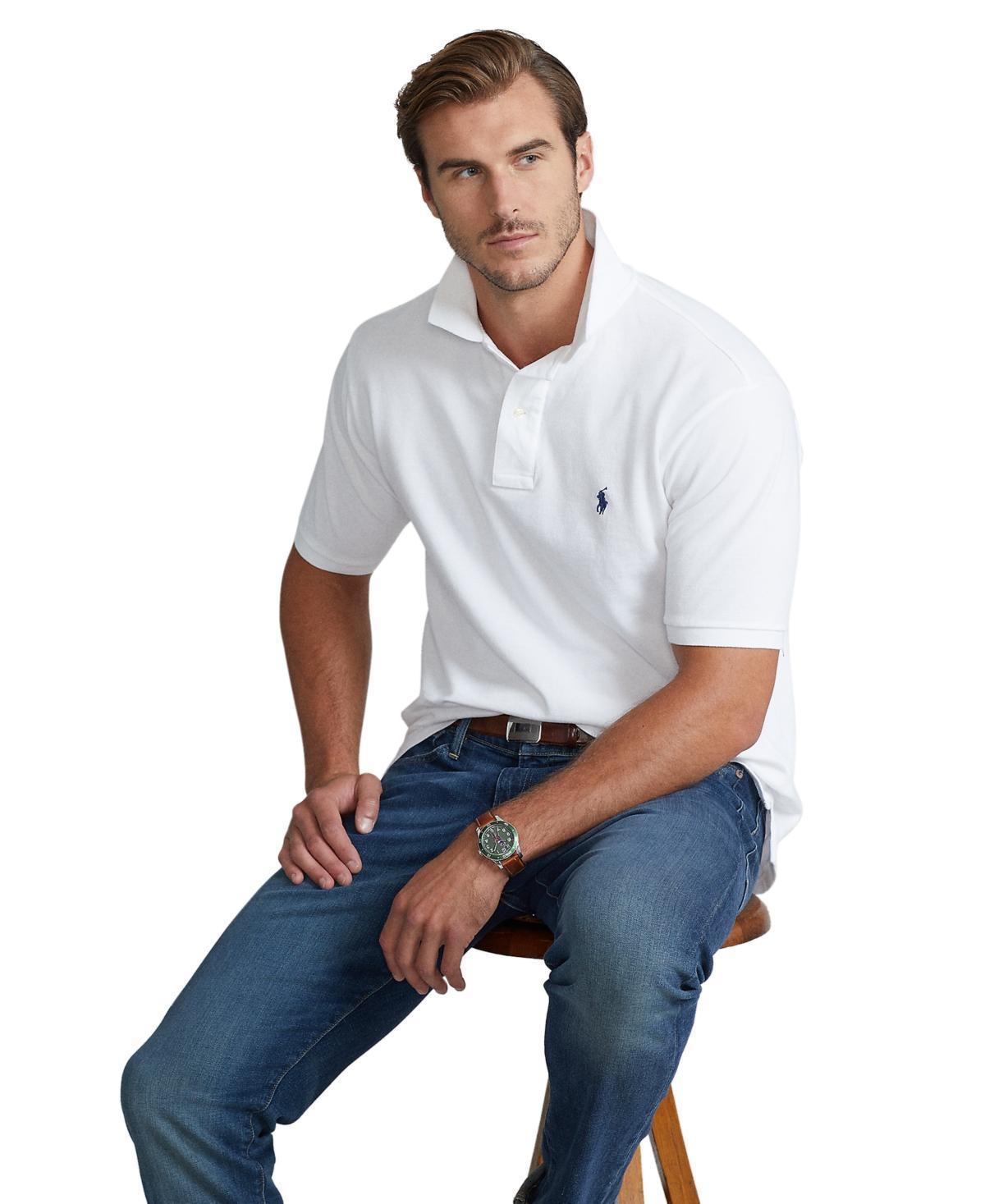 Polo Ralph Lauren Big  Tall Classic Fit Solid Cotton Mesh Polo Shirt Product Image