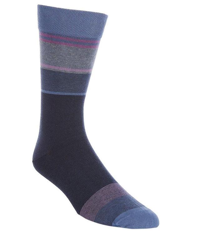 Ted Baker London Striped Mid-Calf Dress Socks Product Image