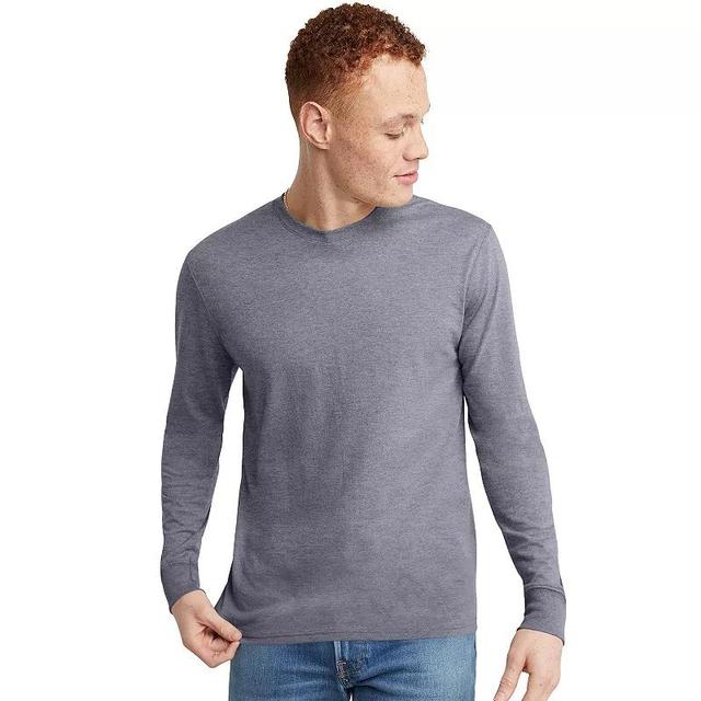 Mens Hanes OriginalsTri-BlendTee Athletic Navy Grey Product Image