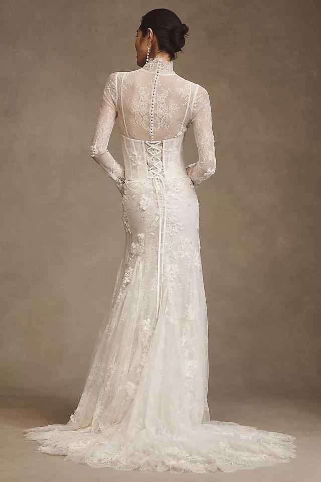 Willowby by Watters Serene Long-Sleeve Lace Wedding Gown Product Image