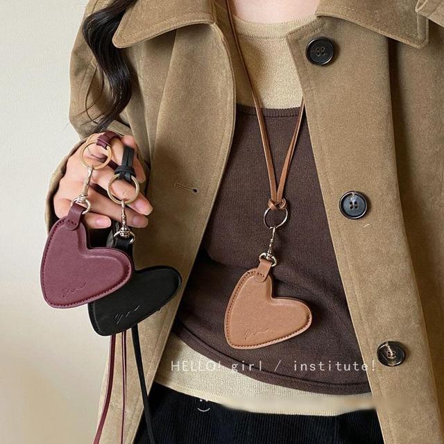 Faux Leather Coin Purse Necklace Product Image