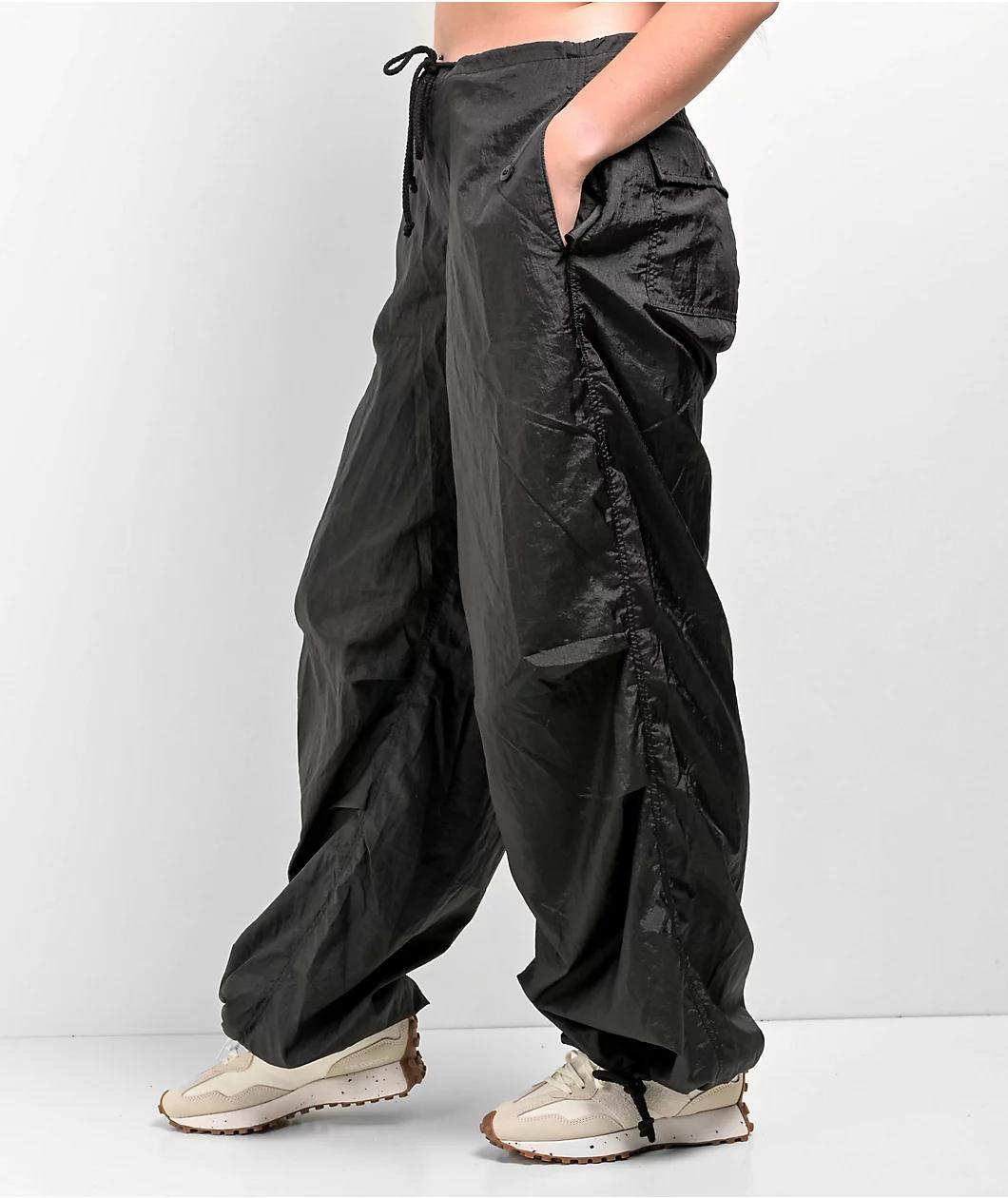 Motel Black Parachute Pants Product Image