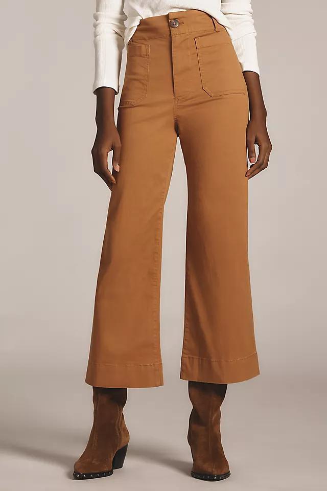 The Colette Cropped Wide-Leg Pants by Maeve: Twill Edition Product Image