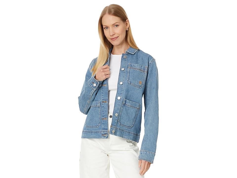 Timberland Refibra Denim Chore Jacket (Mid ) Women's Vest Product Image