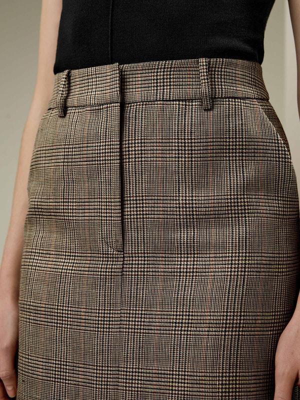 Sprezzatura Glen Check Pencil Skirt Product Image