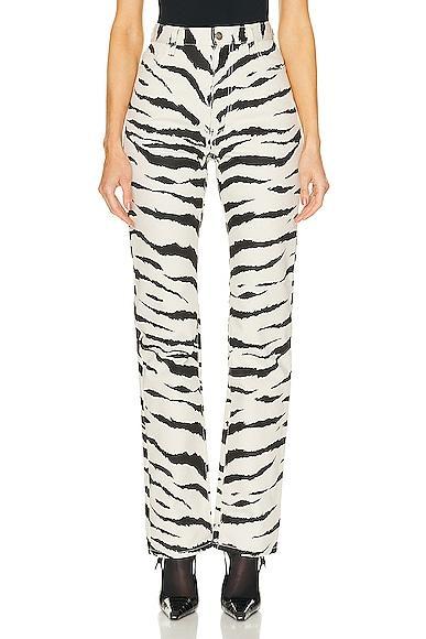 ALAÏA Straight Pants Black,White. (also in ). Product Image