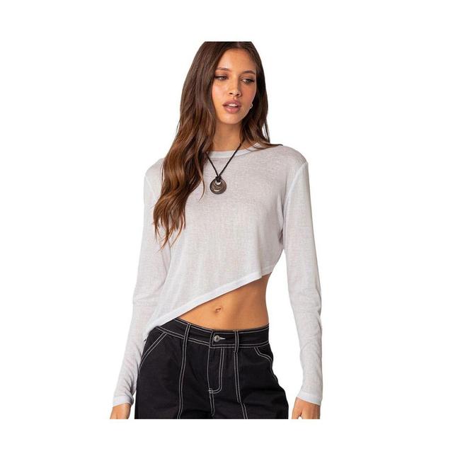 Womens Asymmetric long sleeve t shirt Product Image