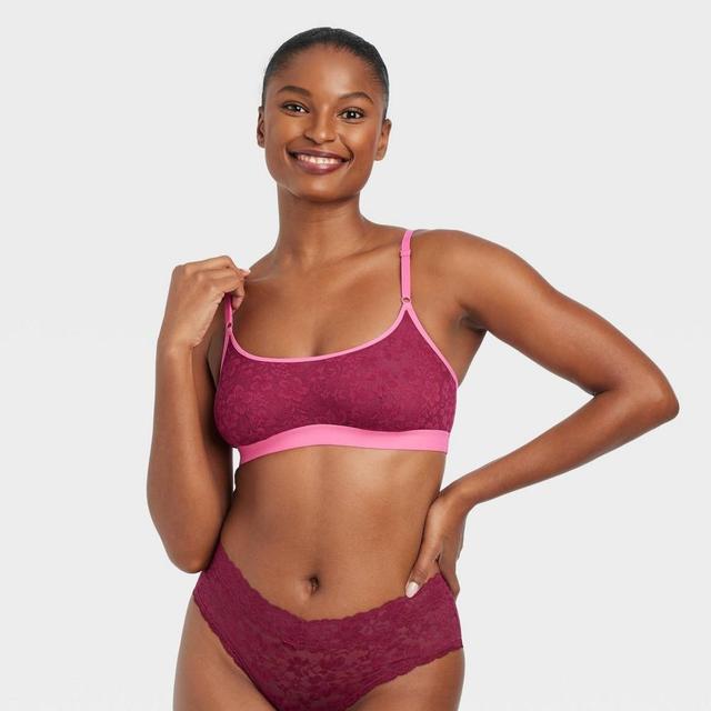 Womens Lace Bralette - Auden Cherry XXL Product Image