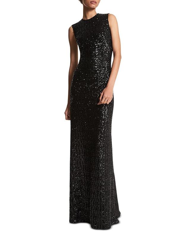 Michael Kors Collection Sleeveless Sequin A-Line Gown Product Image