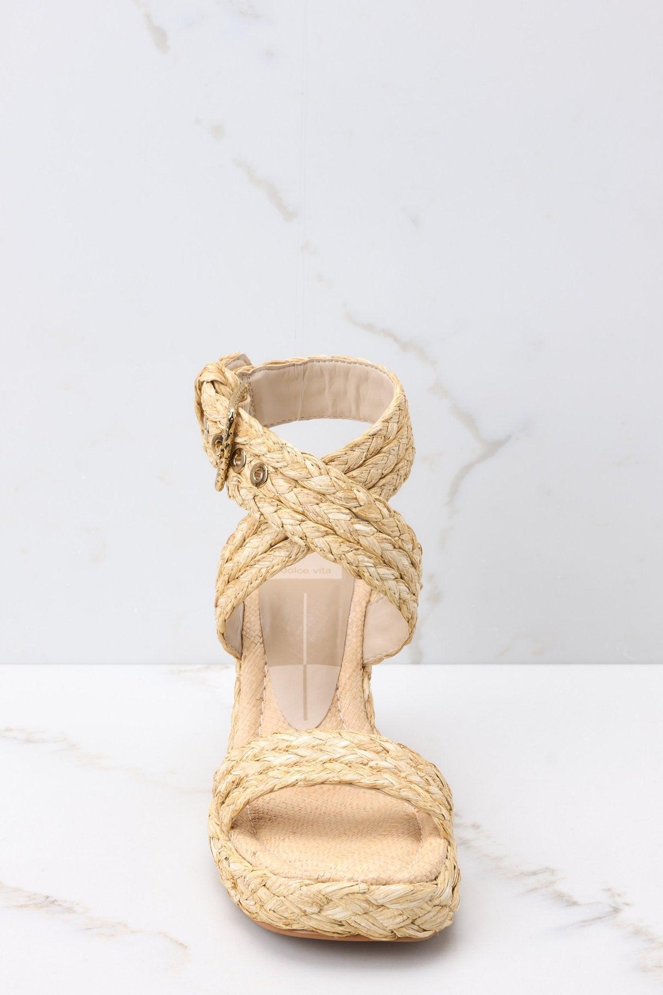 Dolce Vita Aldona Light Natural Raffia Wedges Product Image