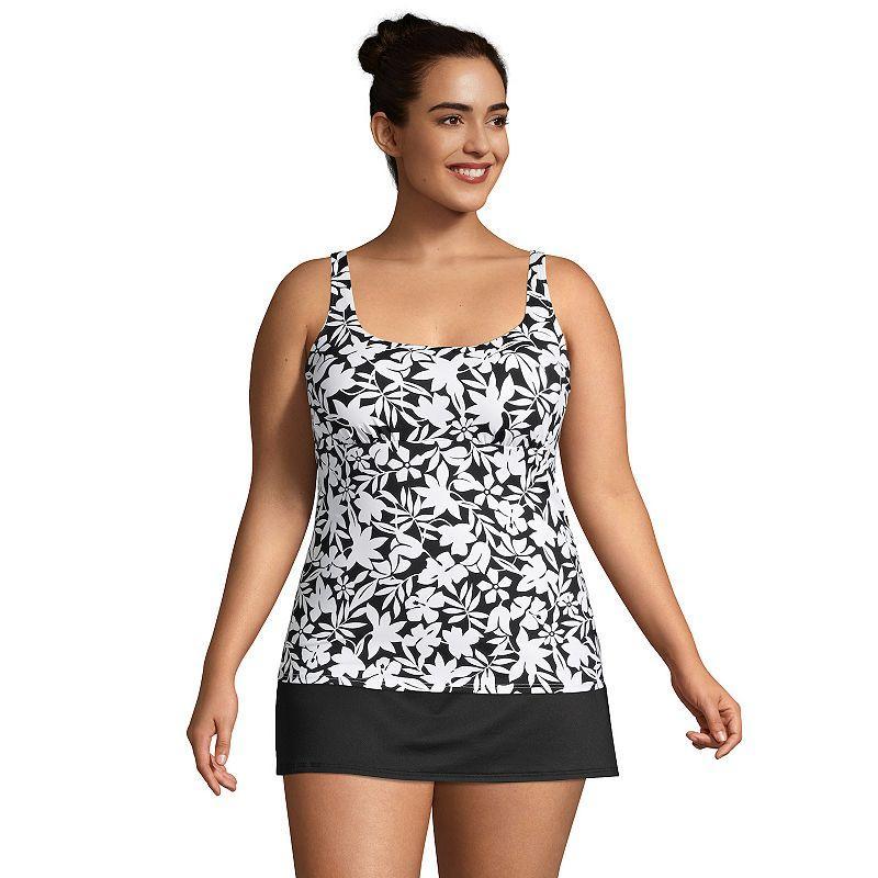 Womens Lands End Bust Minimizer UPF 50 Underwire Tankini Swimsuit Top Product Image