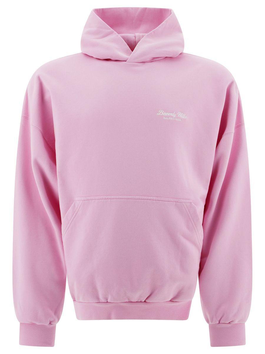 BALENCIAGA Beverly Hills Oversize Sweatshirts In Pink Product Image