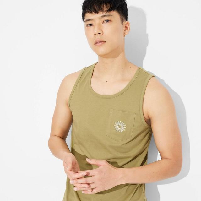 Mens Crewneck Tank Top - Original Use Olive M Product Image