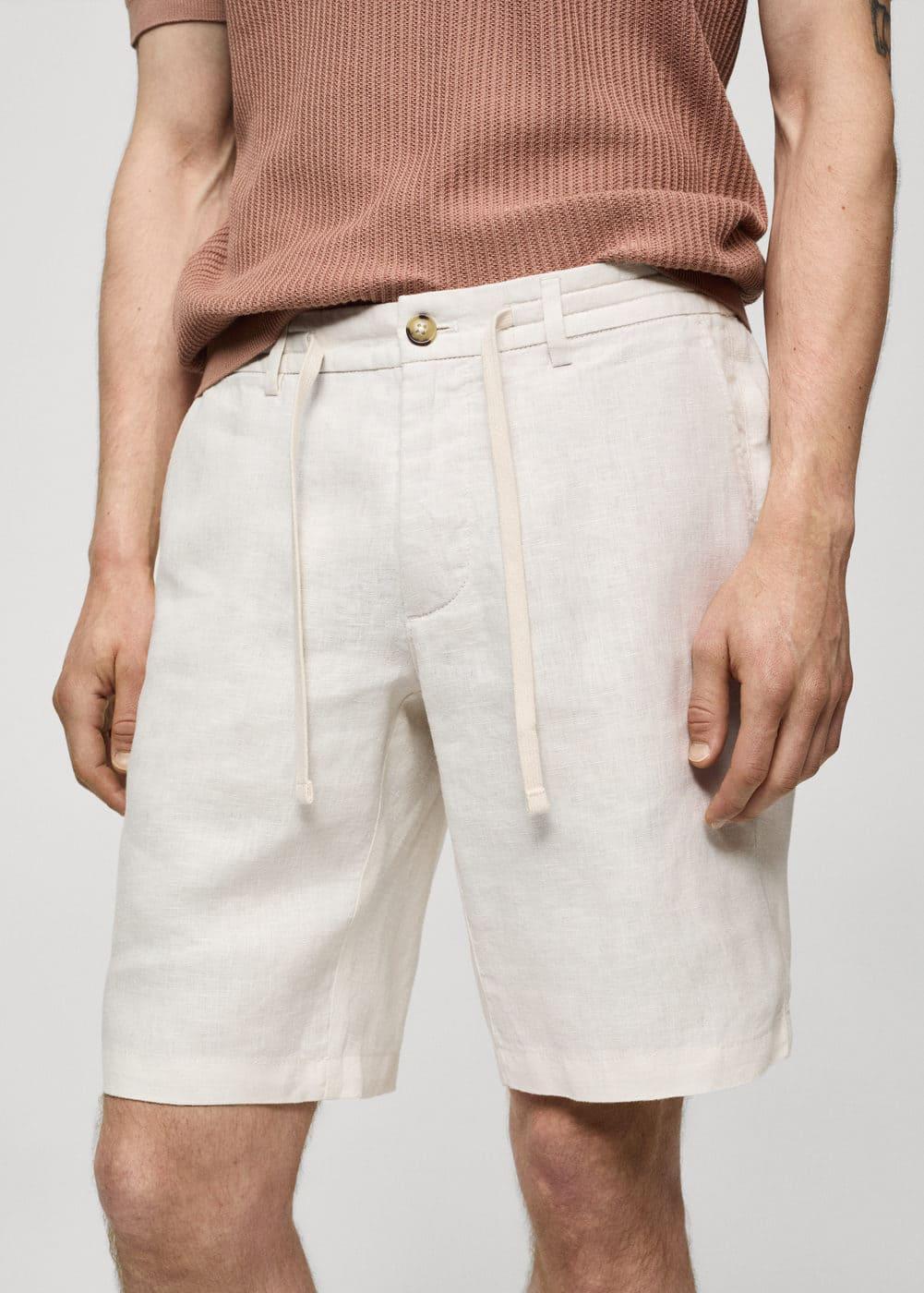 Mango Mens Drawstring Detail Bermuda Shorts Product Image