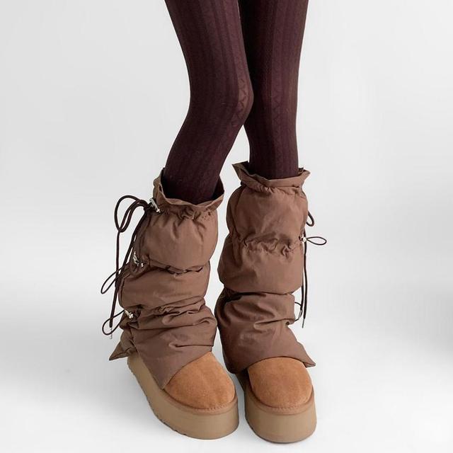 Plain Drawstring Leg Warmers Product Image