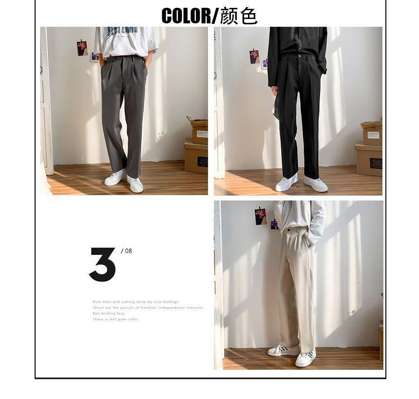 High Waist Plain Tapered Dress Pants Product Image