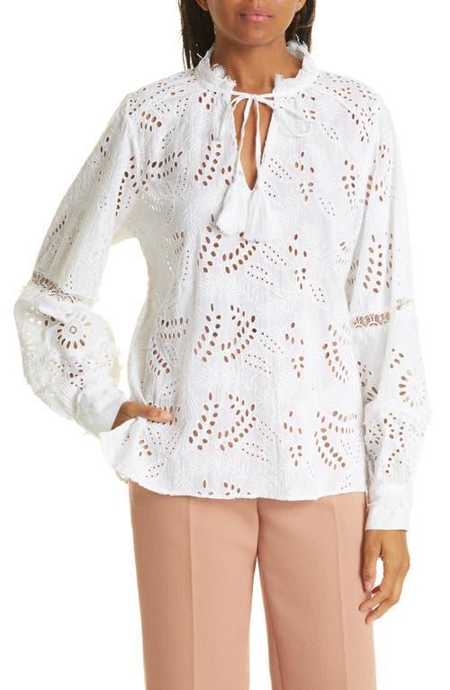 KOBI HALPERIN Winston Cotton Eyelet Blouse Product Image