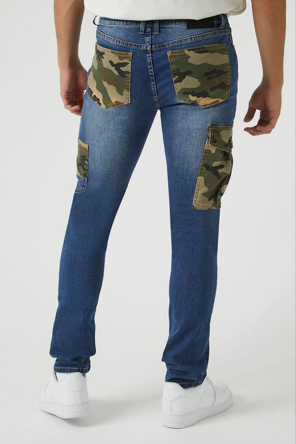 Camo Patchwork Slim-Fit Jeans | Forever 21 Product Image