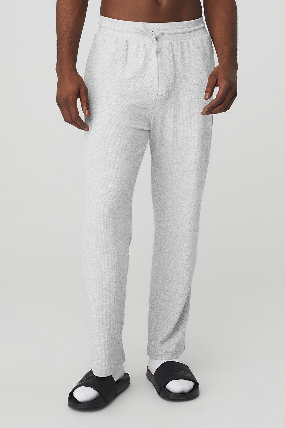 Alo Yoga Fast Break Micro Waffle Knit Straight Fit Sweatpants - Large - Large - Male Product Image