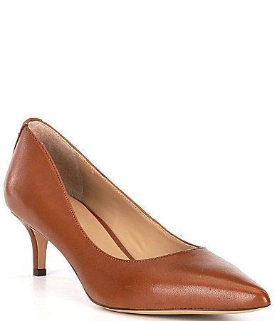 Lauren Ralph Lauren Adrienne Leather Pumps Product Image