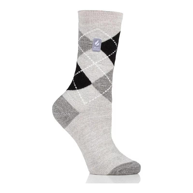 Womens Heat Holders Ultra Lite 3x Warmer Argyle Crew Socks Product Image