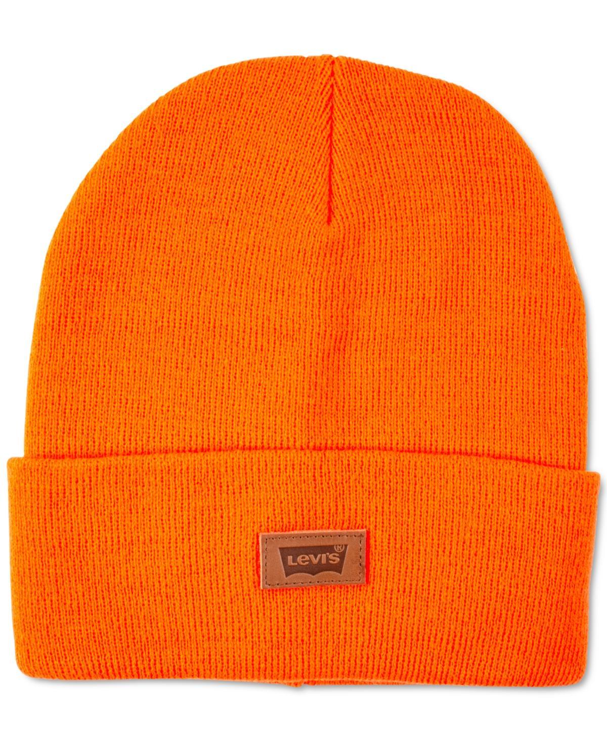 Levis All Season Comfy Leather Logo Patch Hero Beanie Product Image