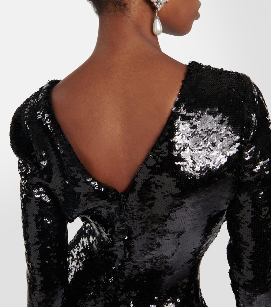 MAX MARA Arlem Sequined Midi Dress In Black Product Image