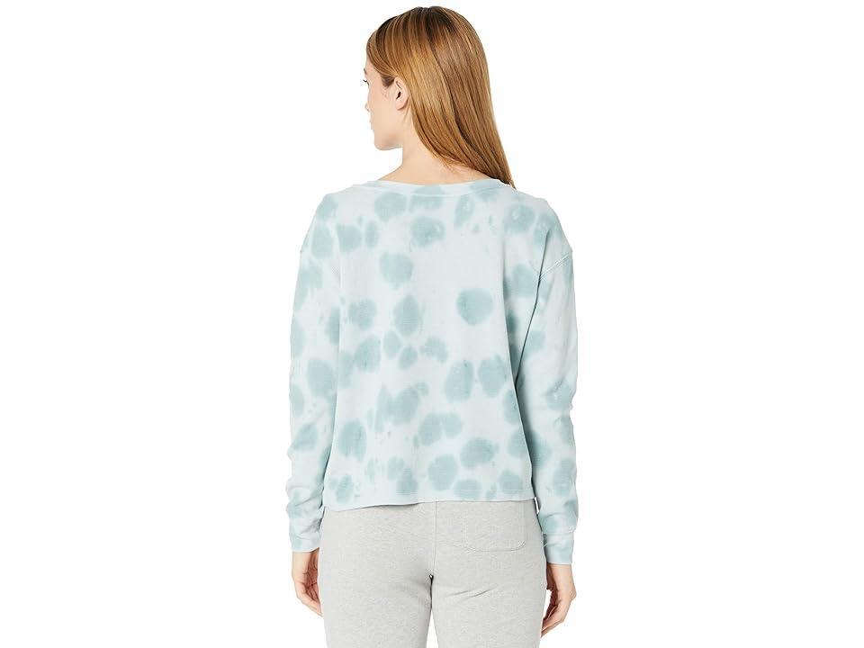 Splendid Cloud Tie-Dye Pullover Sweatshirt (Mint) Women's Clothing Product Image