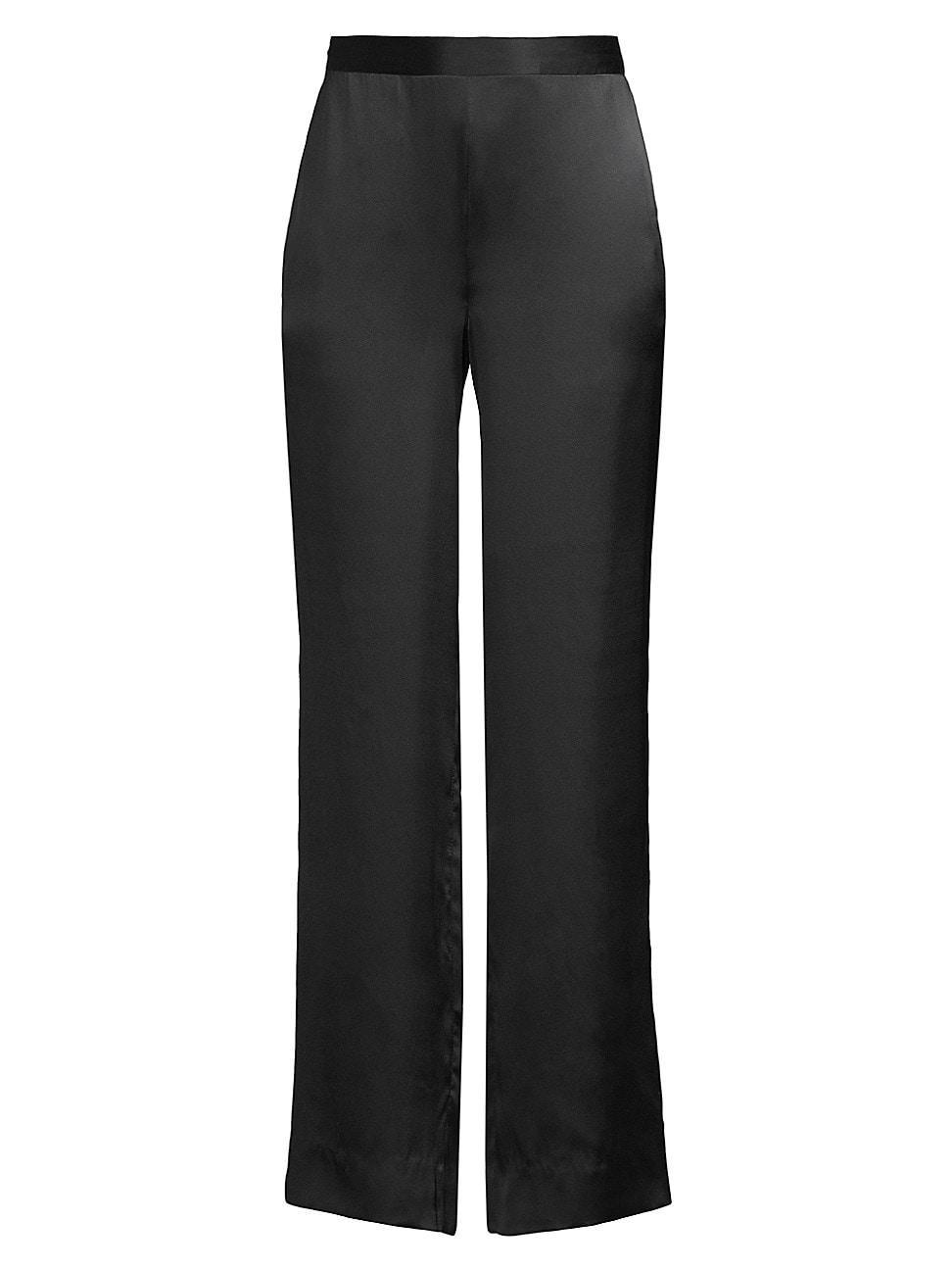 Womens Key Essentials Silk Wide-Leg Lounge Pants Product Image