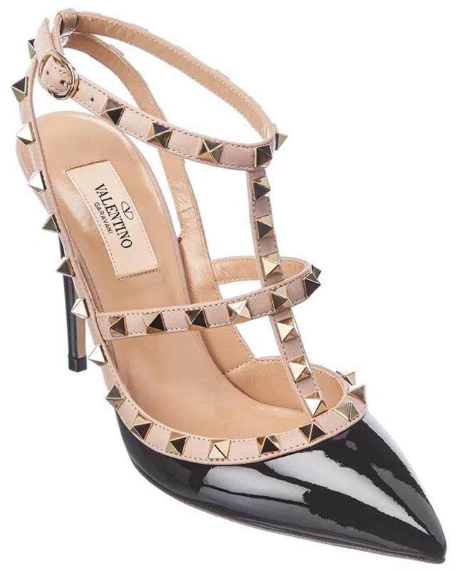 Valentino Rockstud Caged 100 Leather Pump In Black Product Image