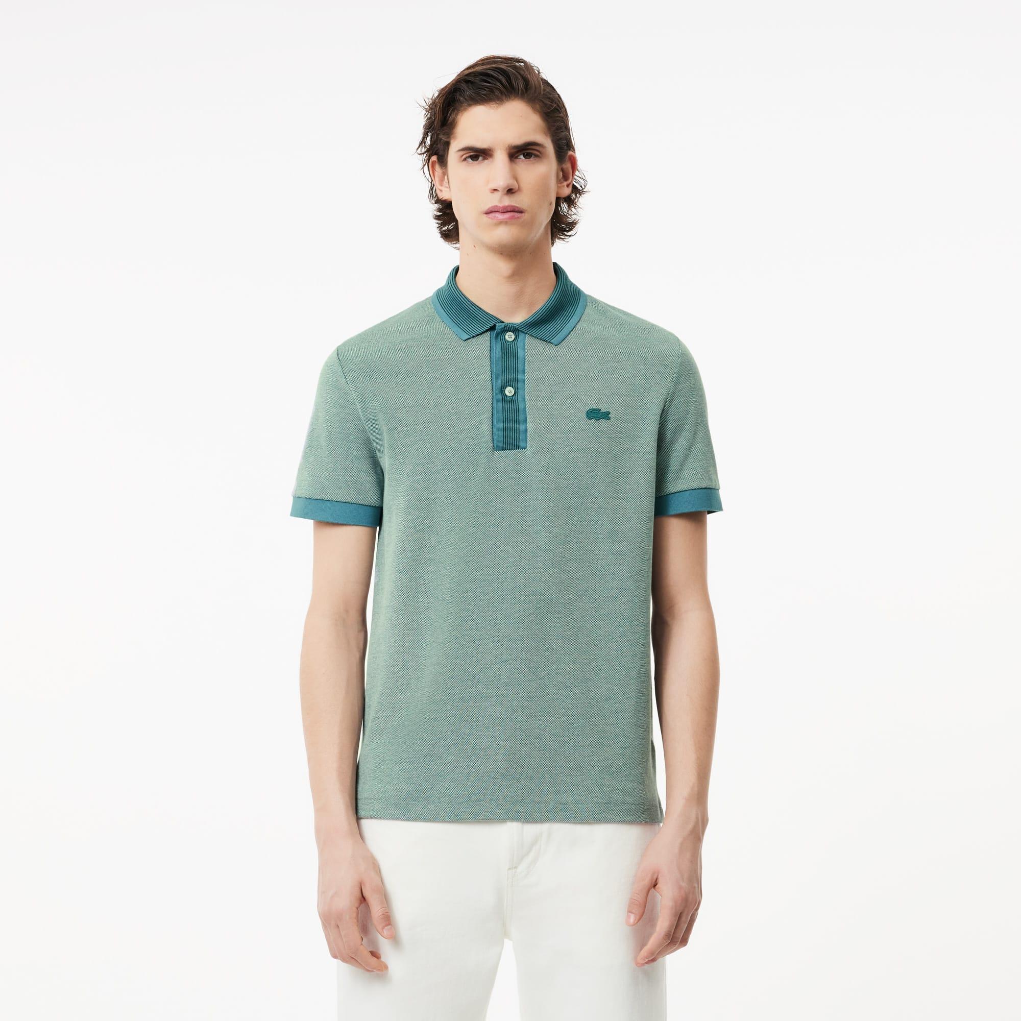 Regular Fit Contrast Caviar Texturized Piqué Polo Shirt Product Image