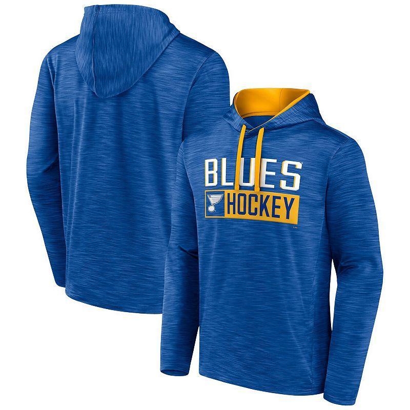 Mens Fanatics Branded Heather Blue St. Louis Blues Close Shave Pullover Hoodie Product Image