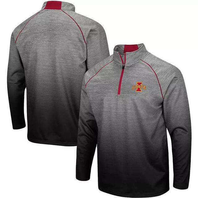 Mens Colosseum Heathered Gray Iowa State Cyclones Sitwell Sublimated Quarter-Zip Pullover Jacket Product Image