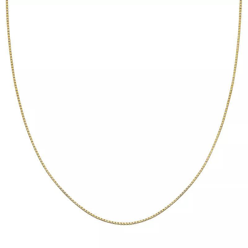 PRIMROSE 18k Gold Over Silver Box Chain Necklace - 18 in., Womens Product Image