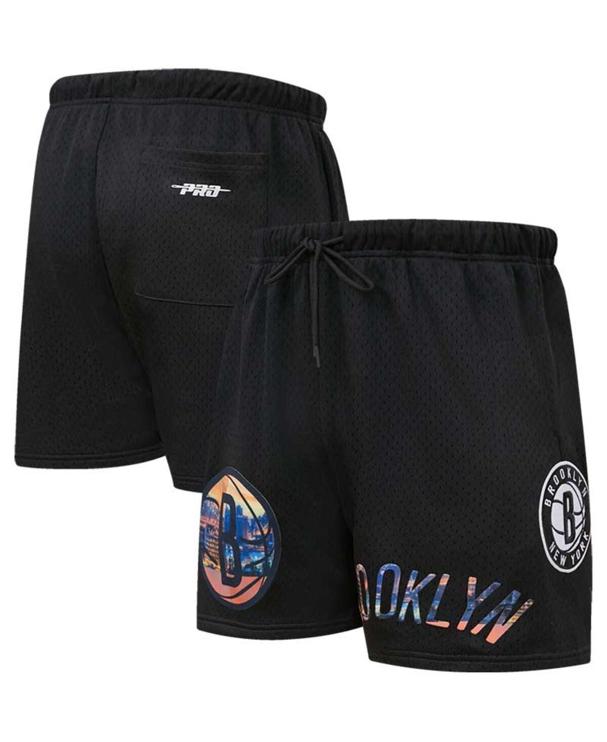 Mens Pro Standard Black Brooklyn Nets City Scape Mesh Shorts Product Image