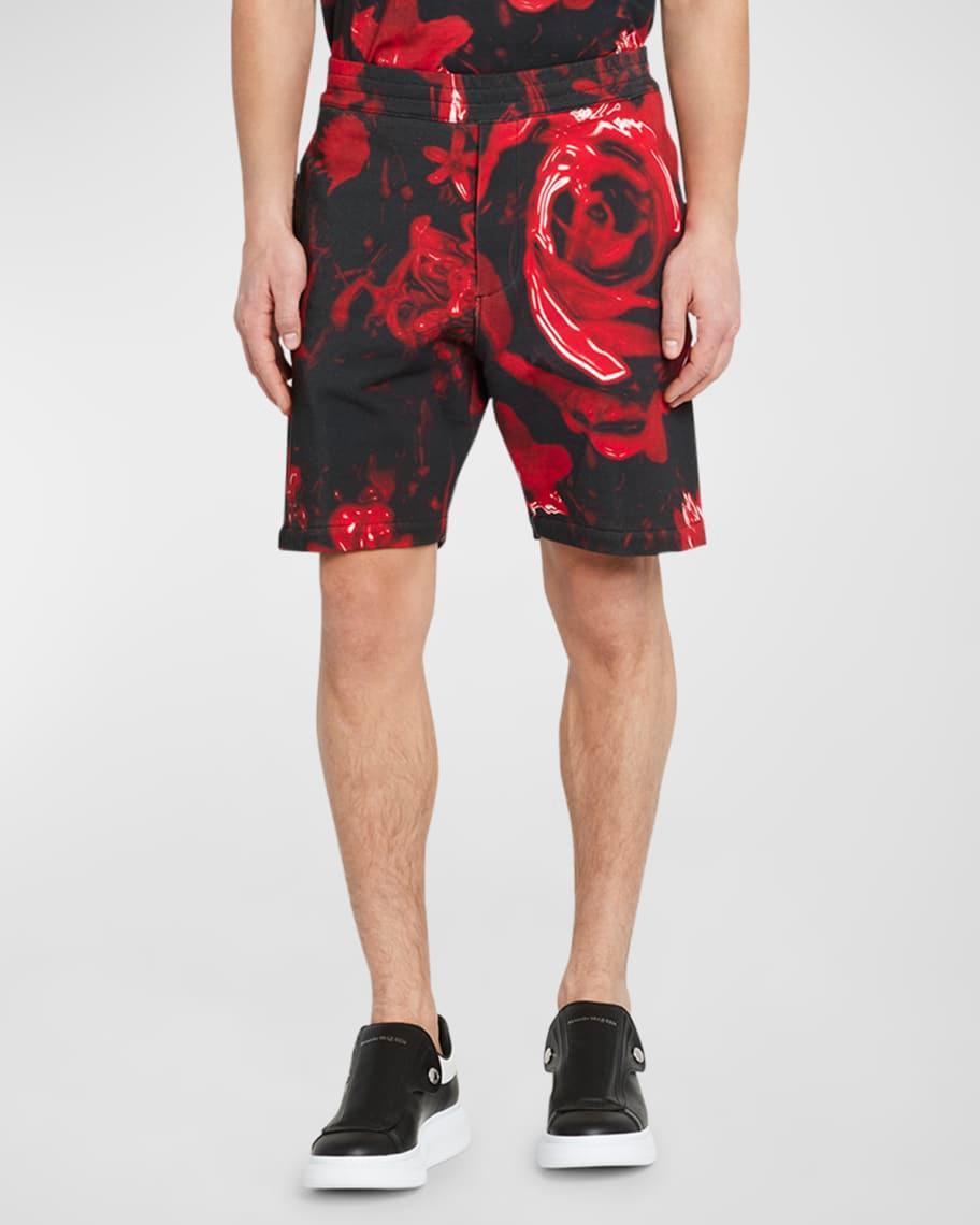 Mens Floral Cotton Shorts Product Image