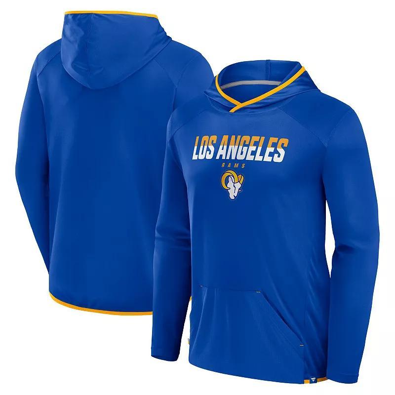 Mens Fanatics Royal Los Angeles Rams Transitional Defender Hoodie Long Sleeve T-Shirt Product Image