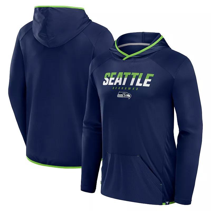 Mens Fanatics College Navy Seattle Seahawks Transitional Defender Hoodie Long Sleeve T-Shirt Product Image