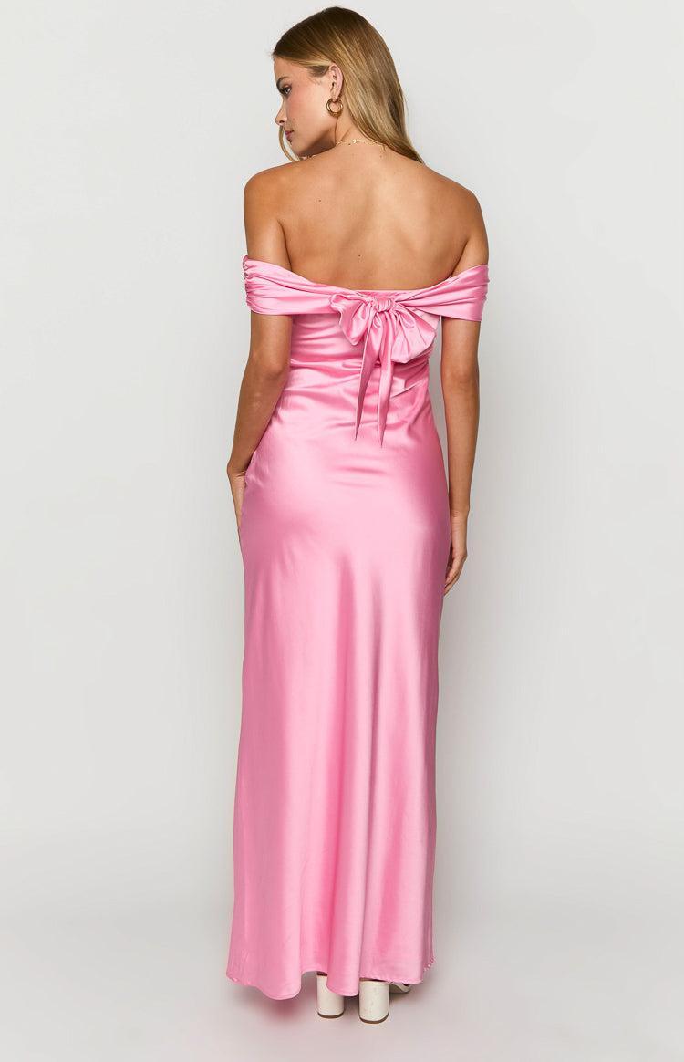 Seraphina Pink Off The Shoulder Maxi Dress Product Image