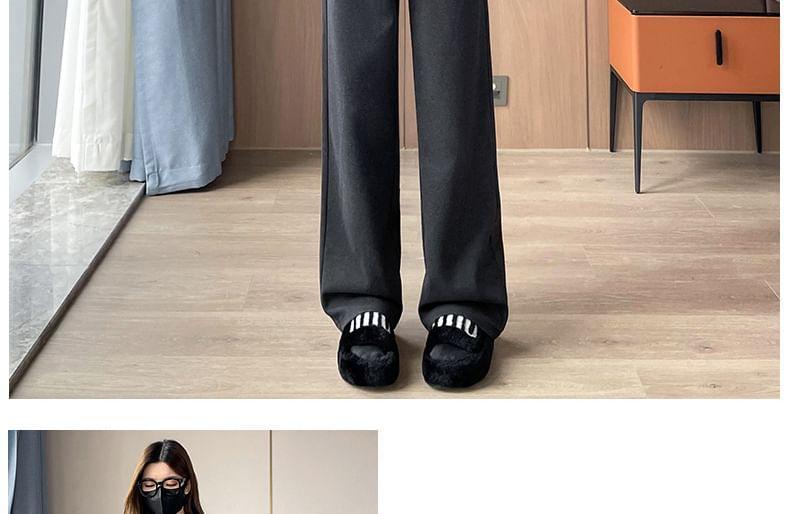 High Waist Plain Wide Leg Sweatpants (Various Designs) Product Image