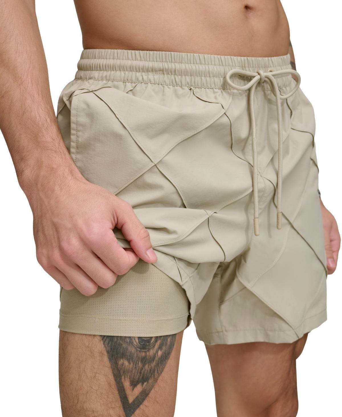 Dkny Mens Diamond Pintuck Performance 5 Volley Shorts Product Image