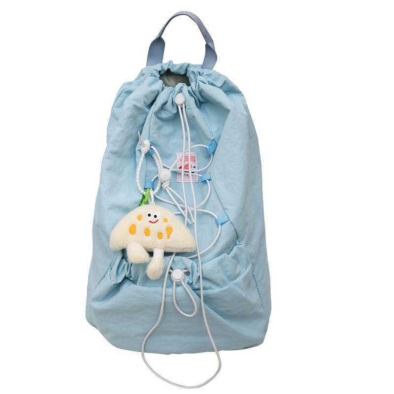 Plain Drawstring Nylon Backpack Product Image