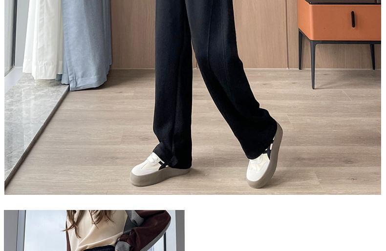 High Waist Plain Wide Leg Sweatpants (Various Designs) Product Image