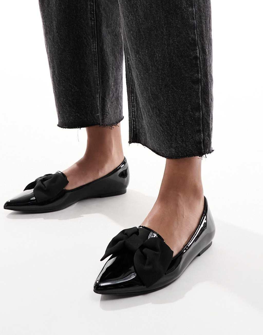 ASOS DESIGN Lucky pointed ballet flats Product Image